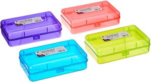 Charles Leonard Pencil Boxes, Plastic Snap-Close Box, 2.5 x 5.25 x 8.25 Inches,