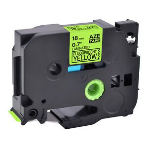 1PK Compatible Brother P-Touch TZ TZe-C41 Black on Fluo Yellow Label Tape 0.7&#034;