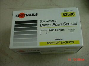 Spotnails 83506  SHCR 5019 Staples 3/8&#034; Leg For Bostitch H2B Hammer Tacker 20M
