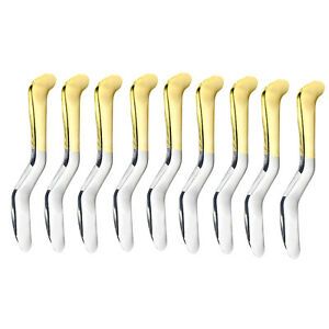 12 Pieces Minnesota Cheek Retractor Half Gold Surgical Dental Instruments