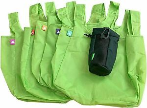 Reusable Grocery Bags with Pouch, Compact Travel Shopping Totes, Super Strong...