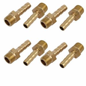 1/8BSP Male Thread 6mm Hose Barb Tubing Fitting Coupler Connector Adapter 8pcs