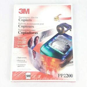 3M Transparency Film For Copiers PP2200 100 Sheets 8.5 X 11 NIB Factory Sealed