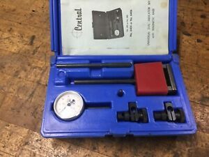 CENTRAL TOOLS DIAL INDICATOR SET W/ MAG BASE BACK PLUNG