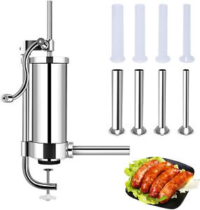 Vertical Manual Sausage Stuffer Homemade Sausage Maker Stainless Steel Filler