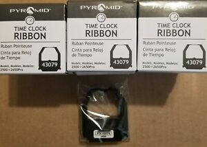 LOT OF 9 Pyramid 43079 Compatible Ink Ribbon Cartridge  2500  2650pro Time Clock