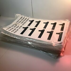 Lot of 245 Sheets of Vinyl Price Sticker Number Decals Large 4 3/4” x 2 1/2”