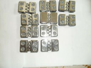LOT OF 10 CHROME  Glass Shelf Hinge Connector Showcase  Bracket BIN OBO