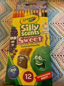 Crayola Silly Scents Sweet colored pencils  pack of 12 New in box Licorice Mint