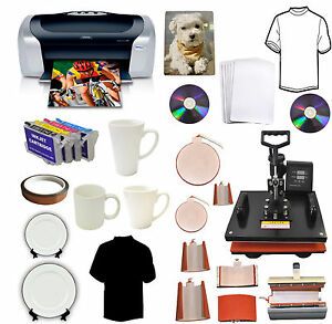 8in1Heat Press,Photo Printer C88,Sublimation Ink Transfer T-shirts,Mug,Hat,Plate