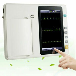 Portable Color 12 Lead Electrocardiograph ECG/EKG Touch Screen Brand New FDA