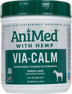 Animed Via-Calm with Hemp for Nervous Agitated Horse Equine 2 Pounds