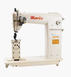 Ikonix Ks-820 Double Needle 1.2Mm Ewing Machine,Post Bed,Roller Lamp Servo Motor