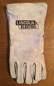 LINCOLN ELECTRIC KH641 Welding Gloves Gray Leather Universal