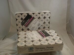 2 Boxes 2.25&#034; X 85&#039; Thermal Paper 24 Rolls Per NIB Factory Sealed White NCR