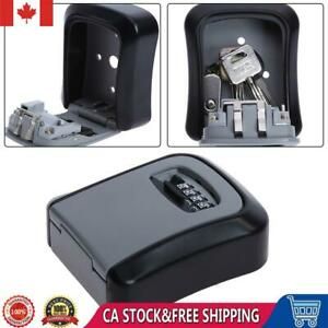 4 Digit Combination Key Safe Security Storage Box Lock Wall Mount Organizer CA