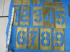 VINTAGE BRASS LETTERS AND NUMBERS STENCILS