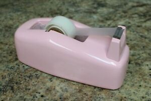 VINTAGE INDUSTRIAL PINK C-20 SCOTCH TAPE DISPENSER