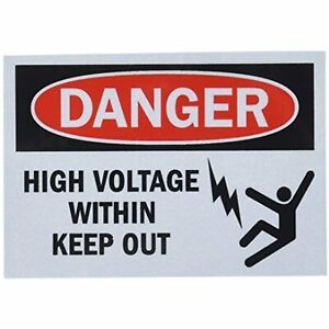 SmartSign &#034;Danger - High Voltage Within, Keep Out&#034; Label | 3&#034; x 5&#034; 3M Engineer