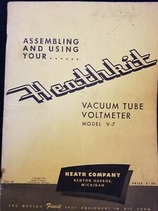 Vintage Healthkit Vacuum Tube Voltmeter Assembling User Guide Model V7 1954