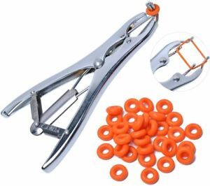 Castration Bander &amp; 100Pcs Castrator Rings, Balloon Expander Tool Pliers