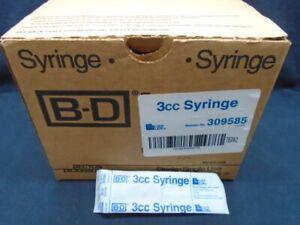 (50) BD 3mL/3cc Disposable Clear Plastic Graduated Tuberculin Syringe 309585