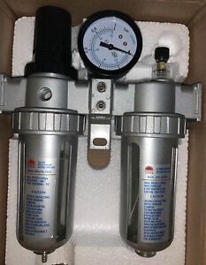 US Stock SFC-200 Pneumatic Air Filter Pressure Regulator lubricator 1/4&#034;
