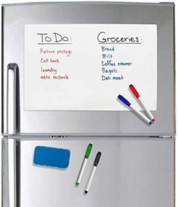 Officeline Magnetic Dry Erase Whiteboard 17” X 11” Sheet for Refrigerator with S