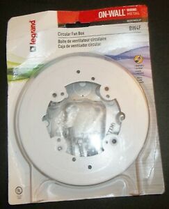 Legrand BW4F, Circular Fan Box, On-Wall Wiring Metal, White , Paintable,     H-1