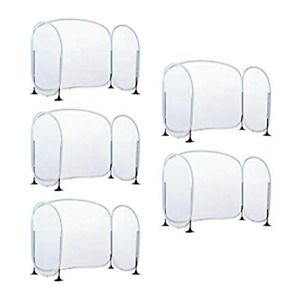 Excellerations Desk Shield 5 Pk  Plastic Divider Screen for Desk, Table or -