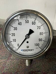 Ashcroft Industrial Duralife Pressure Gauge 35-1009-SW-02L-100 3.5&#034;