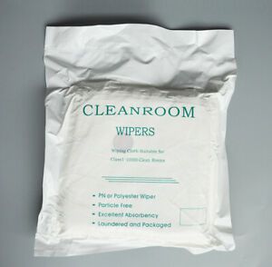 100pcs 9&#034;x9&#034; 200g Dust-Free Cleaning Wipes Microfiber Lint-Free Cleanroom Wipers