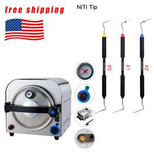 14L Dental Autoclave Steam Sterilizer Medical Equipment+3X Buchanan Hand Plugger