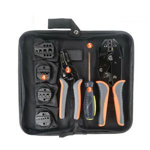 Wirefy - Ratcheting Wire Crimper Tool With Interchang five-in-one