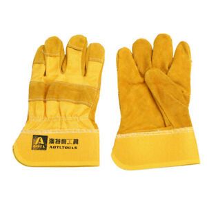 Pair Protective Durable Heat Resistant Tig Mig Welding Work Gloves Gauntlets