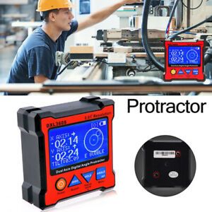 Digital Dual-axis Angle Protractor Gauge Level w/ 5 Side Magnetic Base DXL360S