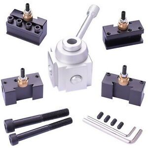 9pc Multi Use Mini Lathe Quick Change Steel Tool Post &amp; Holders Tooling Package