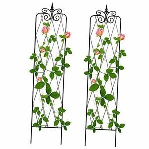 Garden Trellis for Climbing Plants 70x15inch Rustproof Metal 71 inch-2 pack