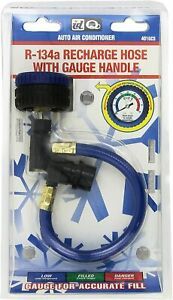 R134A A/C Refrigerant Recharge Hose &amp; Gauge Can Tap Kit 401GCS C