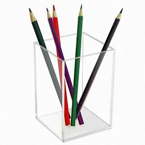 Beitiny Acrylic Pen Holder for Desk, Clear Pencil Organizer, Pens Pencils Cup...