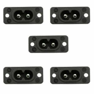 5x IEC320 C7 2 Pin FeMale Power Socket With Switch 2.5A 250V For Boat AC-20A  H2
