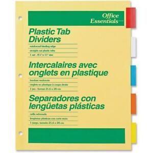 AVE11465 Office Essentials Economy Plastic Insertable Tab Dividers 5 - Multicol