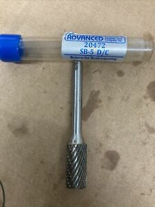 SB5 Cylindrical Carbide Burr D/C Tool Die Grinder Bit 1/4&#034; MADE IN USA NEW 1PC