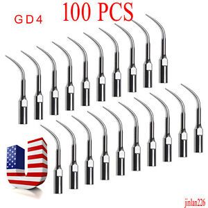 100 Dental Ultrasonic Piezo Scaler Scaling Tips GD4 Fit DTE SATELEC SANDENT te