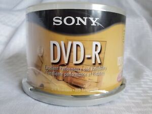 SEALED!! Sony DVD-R  120 Minute/4.7 GB/Go/ 1x-8x Speed Blank  Media Discs- Pack