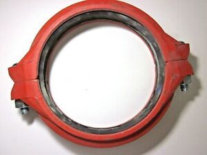 Grinnell 8&#034; Straight Coupling 577 Grooved Rubber Rigid Joint Fire Protection