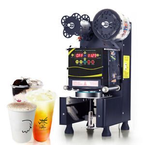 Fully Automatic Coffee Bubble Tea Cup Sealing Machine Paper Cup Plastic Cup