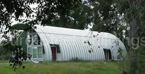 DuroSPAN Steel 51&#039;x46&#039;x17&#039; Metal Quonset DIY Home Building Kits Open Ends DiRECT