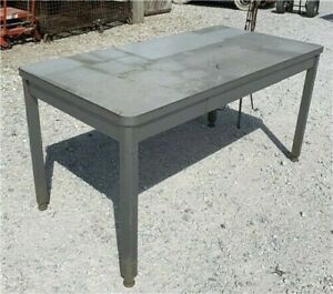 Vintage Metal Tanker Table/Desk, Mid Century Desk, Industrial, Office Desk, G,