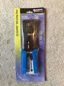 Platinum Tools 100054C EZ-RJPRO Professional Crimp Tool w/ Blue Comfort Grip